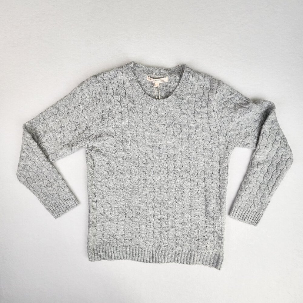 Jade & Ivory Womens Knitted Pullover Sweater Size XL Light Grey NWT